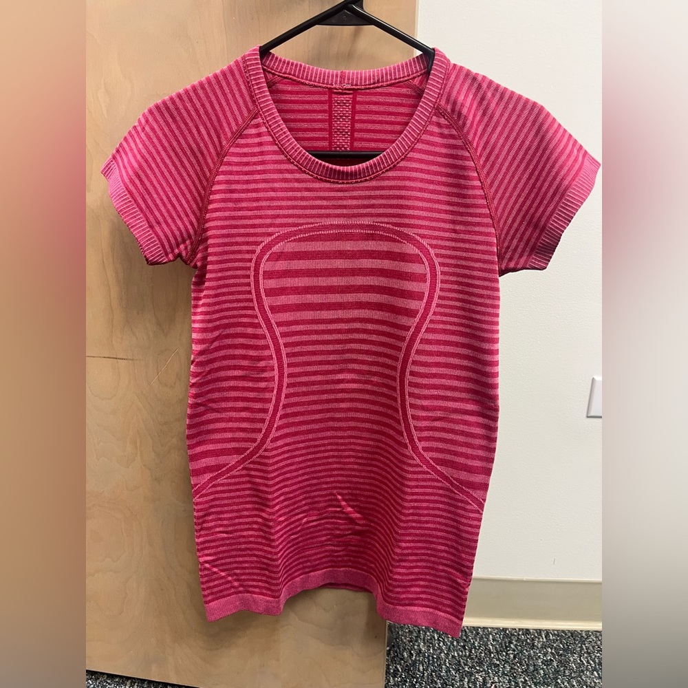 lululemon athletica Pink Striped Top